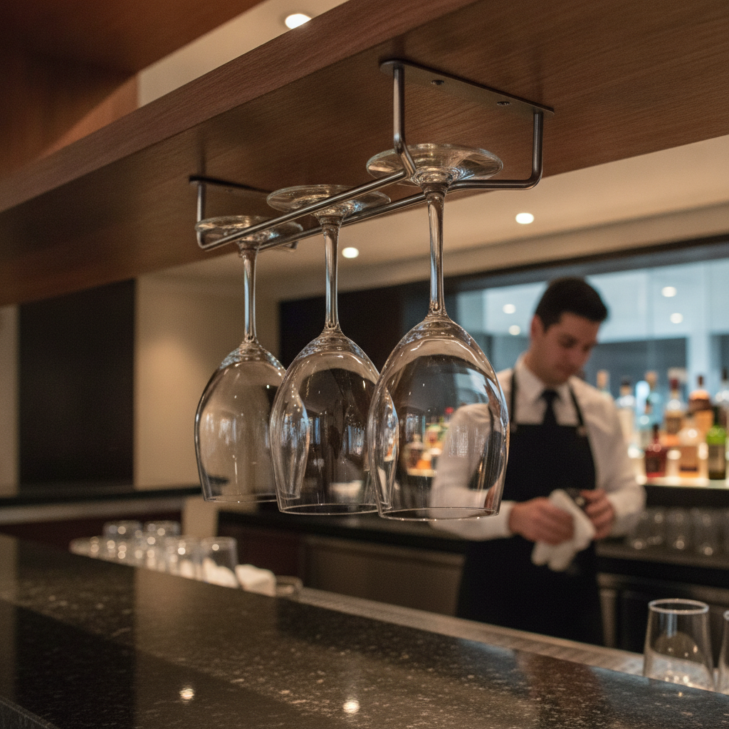 Stainless Steel Glass Hanger 254mm for Elegant Stemware Display