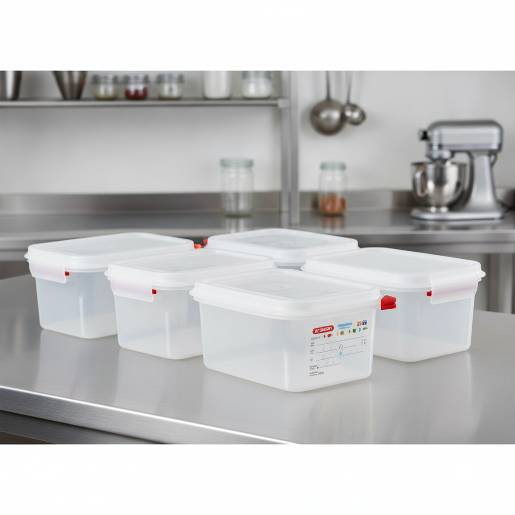 Polypropylene Gastronorm Food Containers 2.8L for Professional Kitchens (Pack of 4)