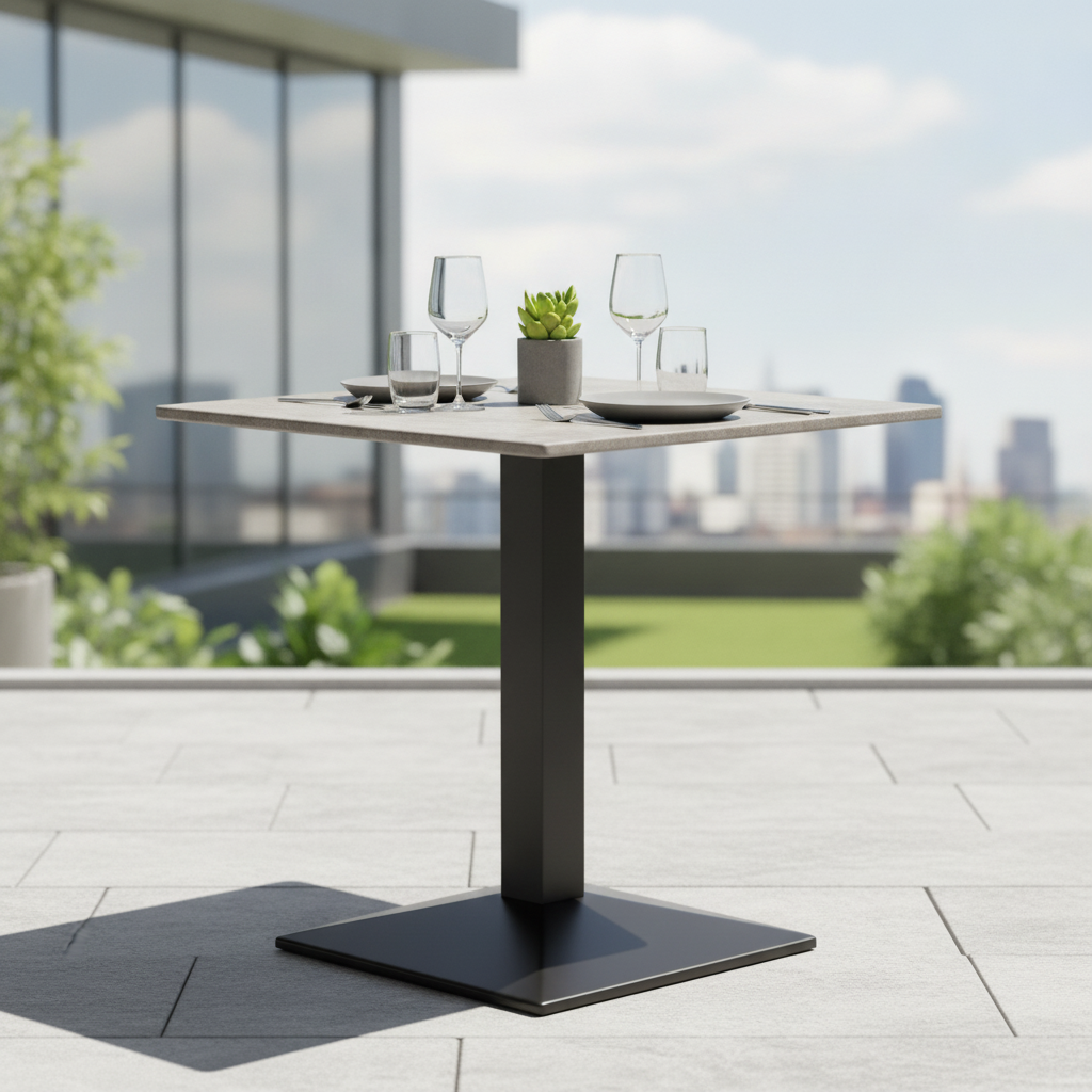 Concrete Square Dining Table 700mm for Indoor & Outdoor Use