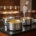Brushed Stainless Steel Round Soup Chafer 5.2L for Buffets