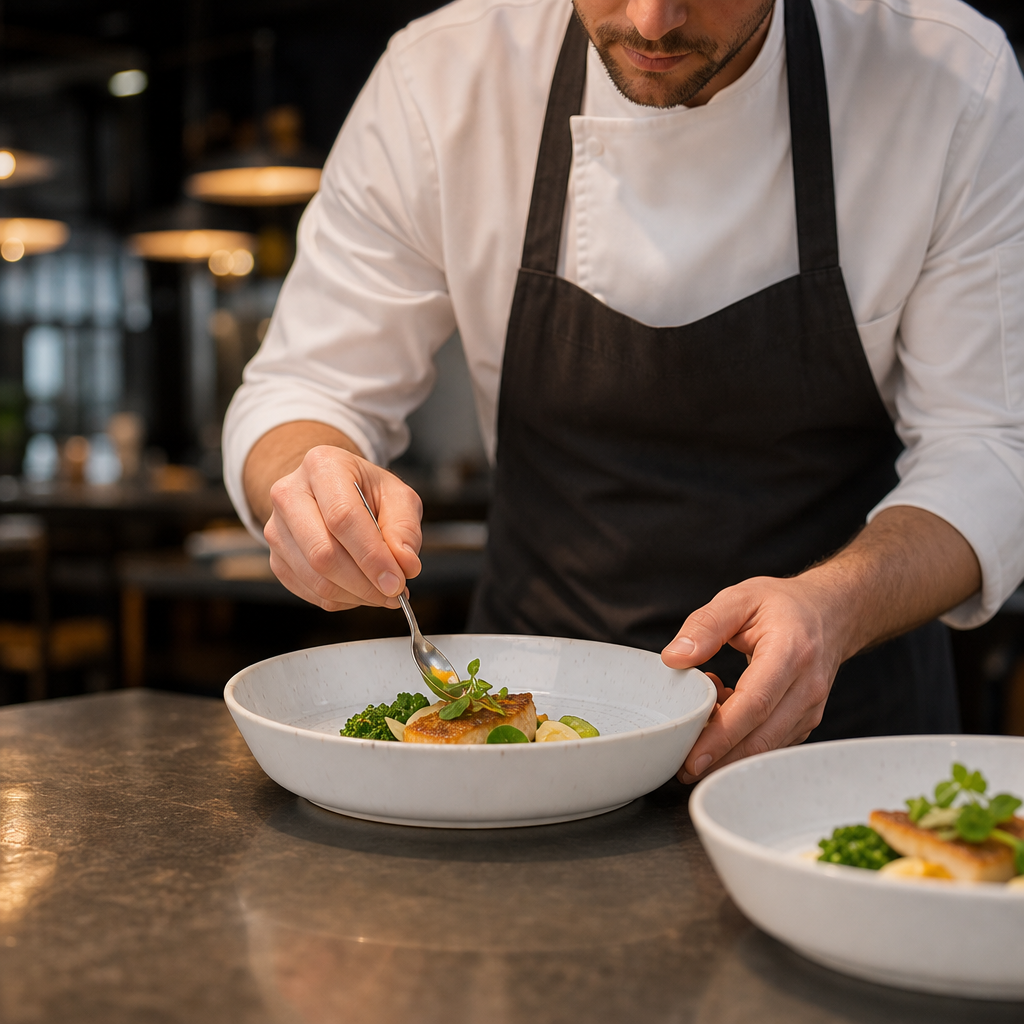 Flat Round Bowls 220mm Porcelain for Restaurants & Cafés (Pack of 4)