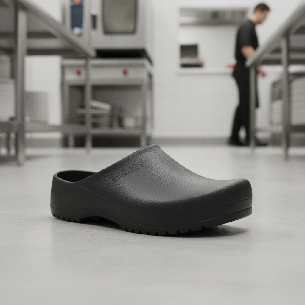 Polyurethane Black Super Birki Clogs for Everyday Wear