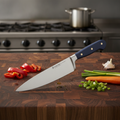 High-Carbon Steel Chef Knife 20cm for Food Preparation
