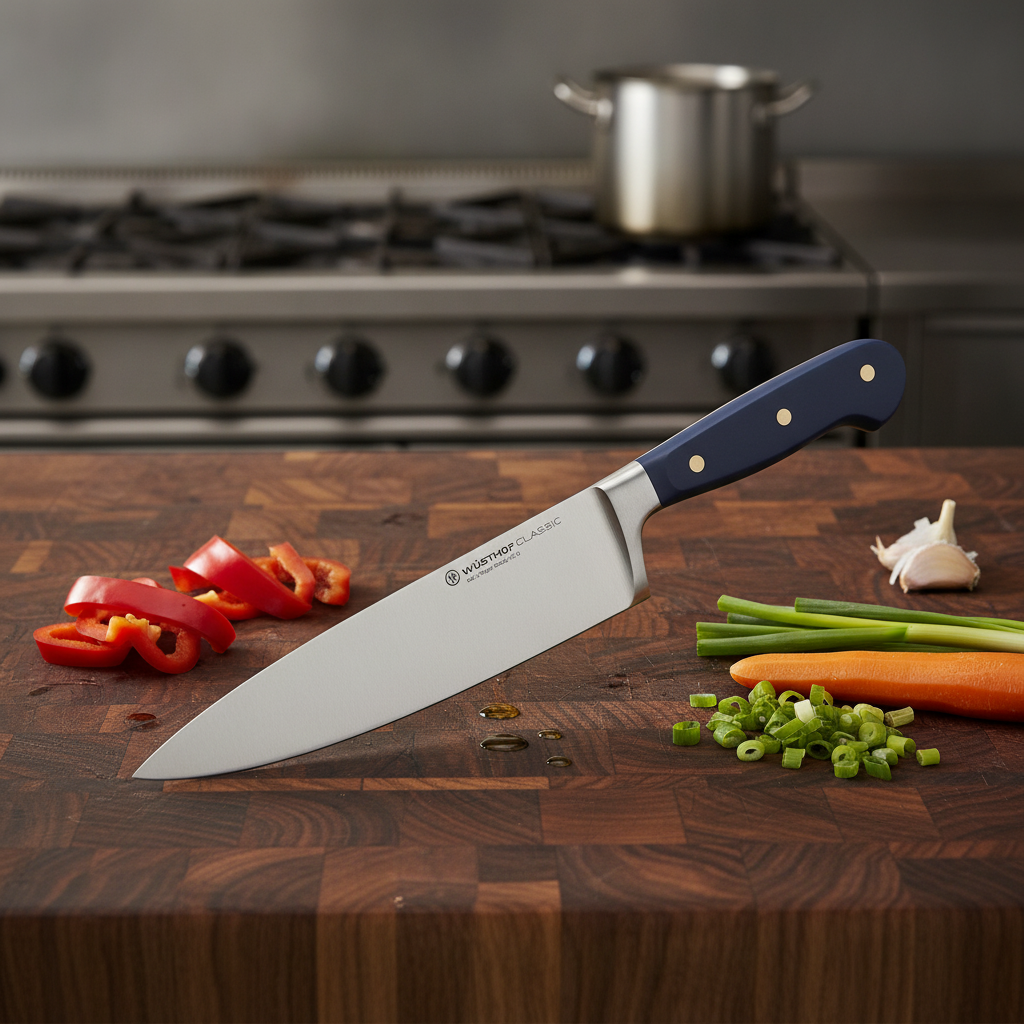 High-Carbon Steel Chef Knife 20cm for Food Preparation