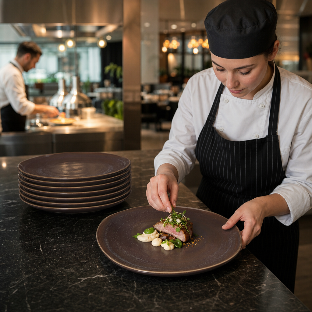 Granite Plates 305mm for Restaurants & Cafés (Pack of 12)