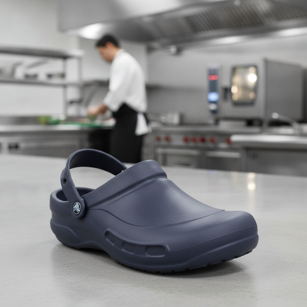 Croslite Resin Navy Bistro Clogs for Comfortable Service