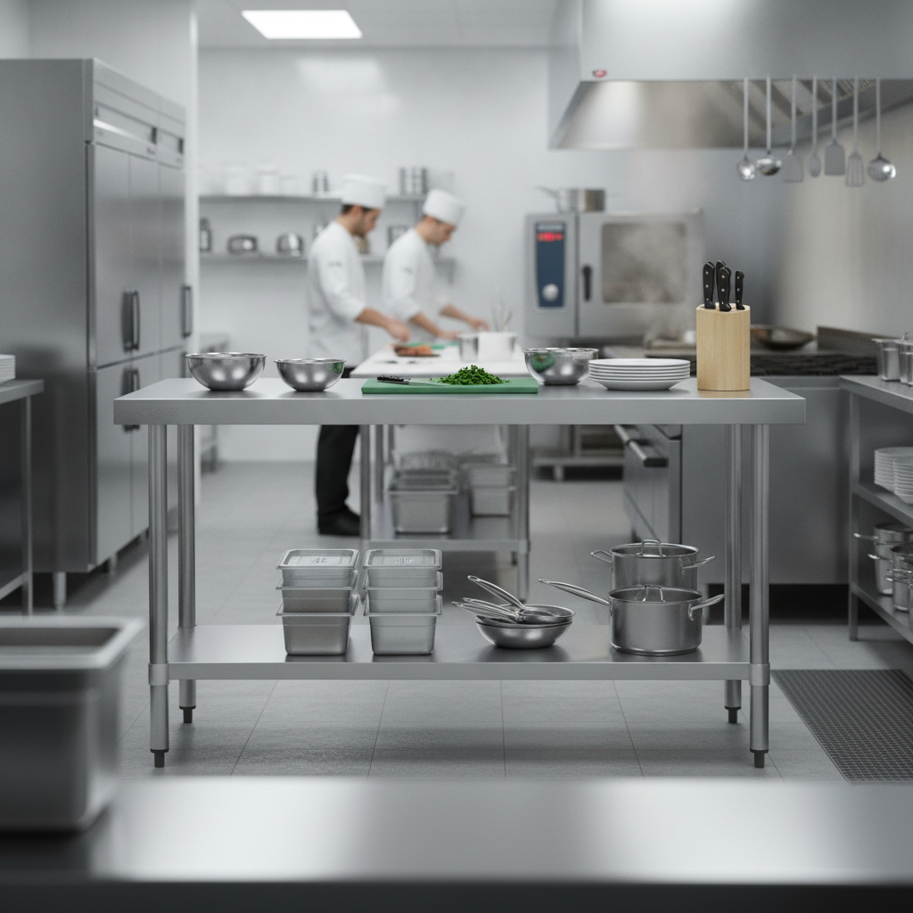 Stainless Steel Prep Table 1500mm for Back-of-House Use