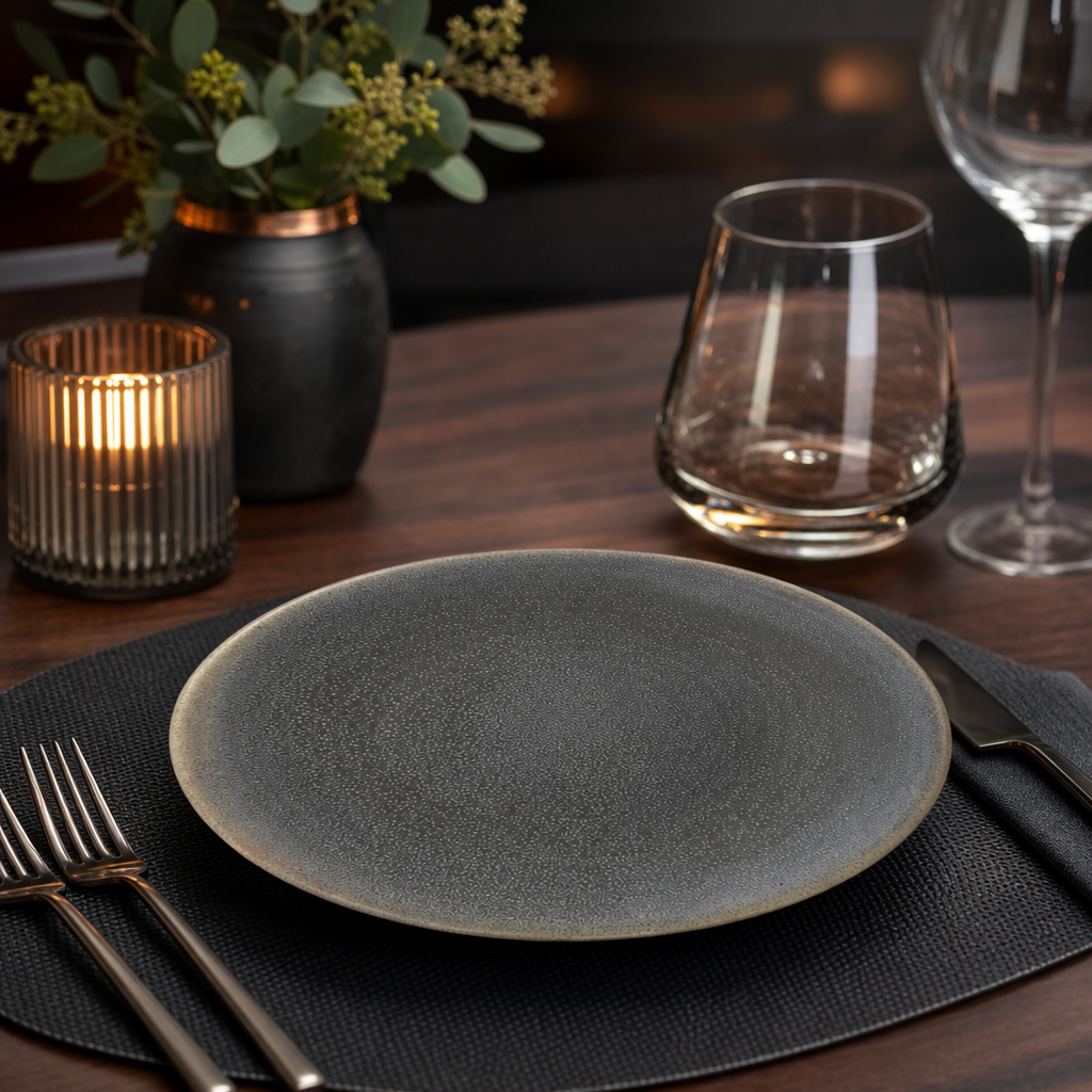 Coupe Plates 205mm Vitrified Stoneware for Elegant Dining (Pack of 6)