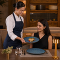 Natural Plates 215mm Blue Vitrified Ceramic for Elegant Dining (Pack of 6)