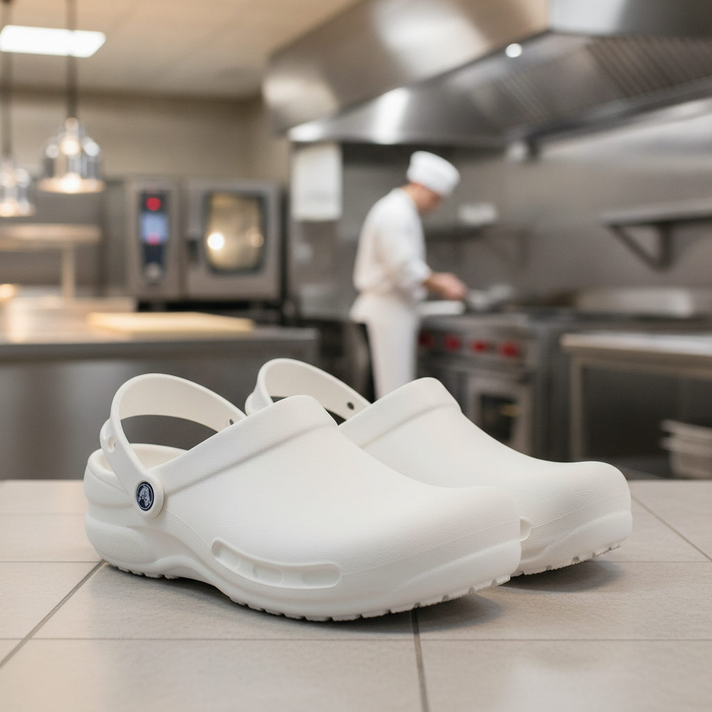 Croslite White Bistro Clogs for Long Hours of Comfort
