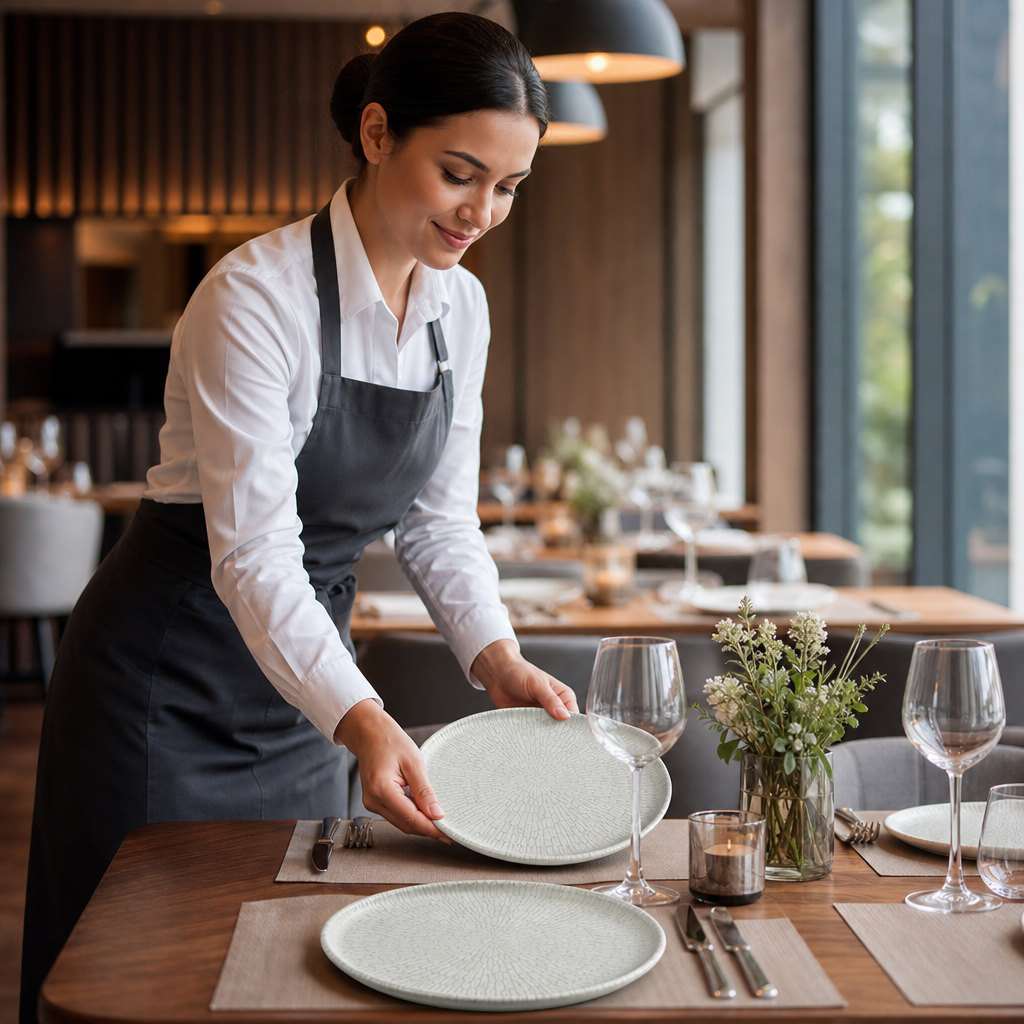 Walled Plates 210mm Vitrified Ceramic for Dining (Pack of 6)