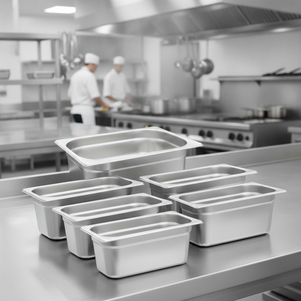 Stainless Steel Gastronorm Tray Set for Commercial Kitchens (Pack of 6)