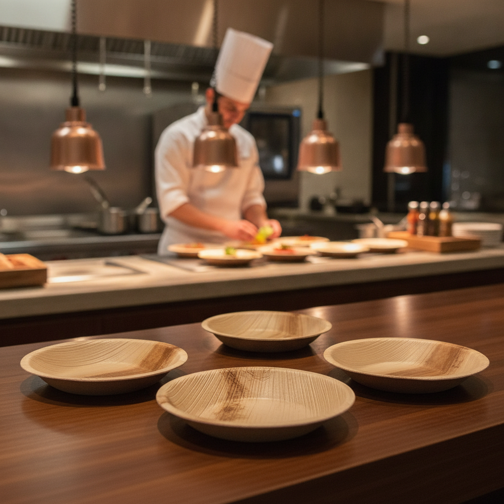 Palm Leaf Round Plates 175mm for Buffets & Events (Pack of 100)