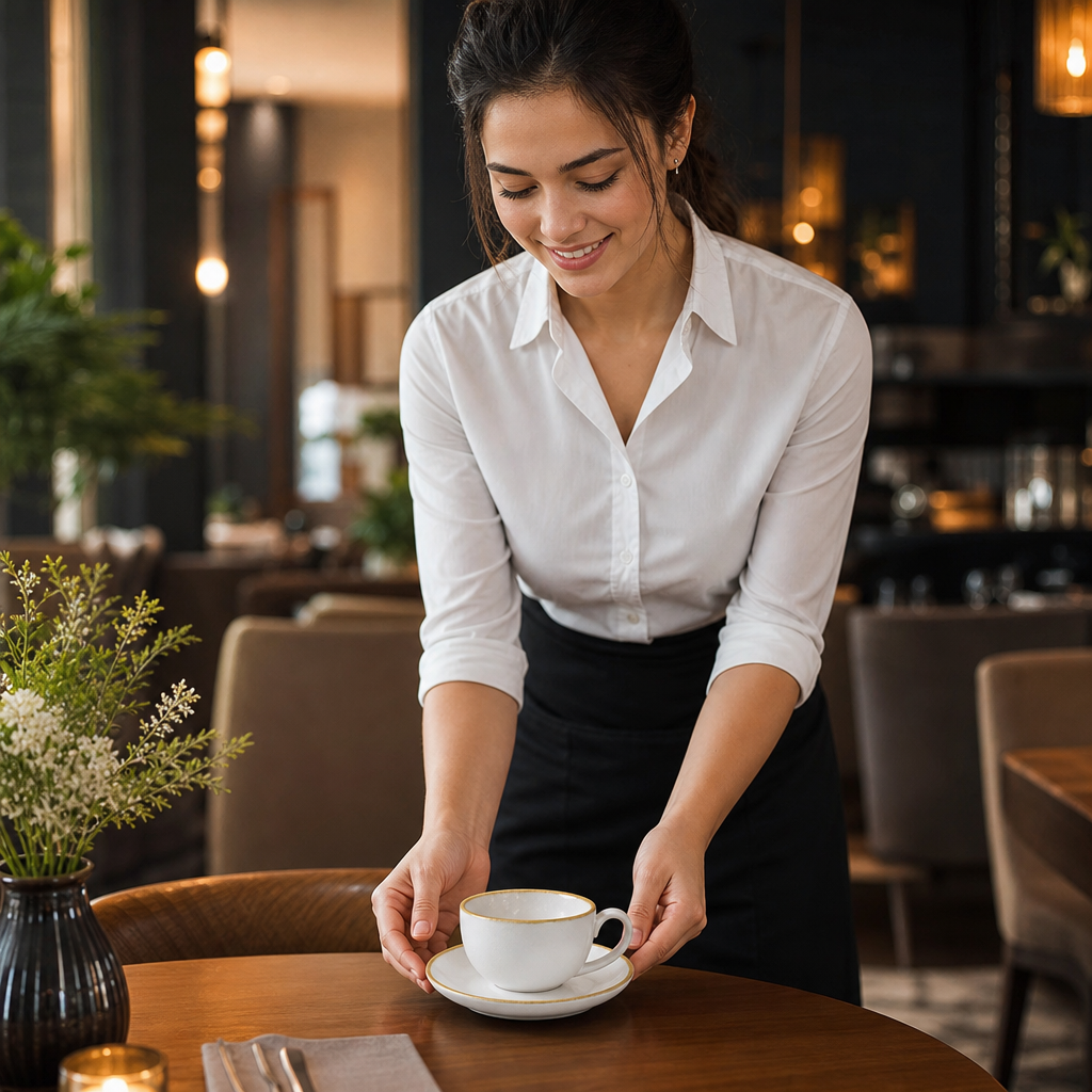 Cups and Saucers 230ml Porcelain for Home Dining (Pack of 6)