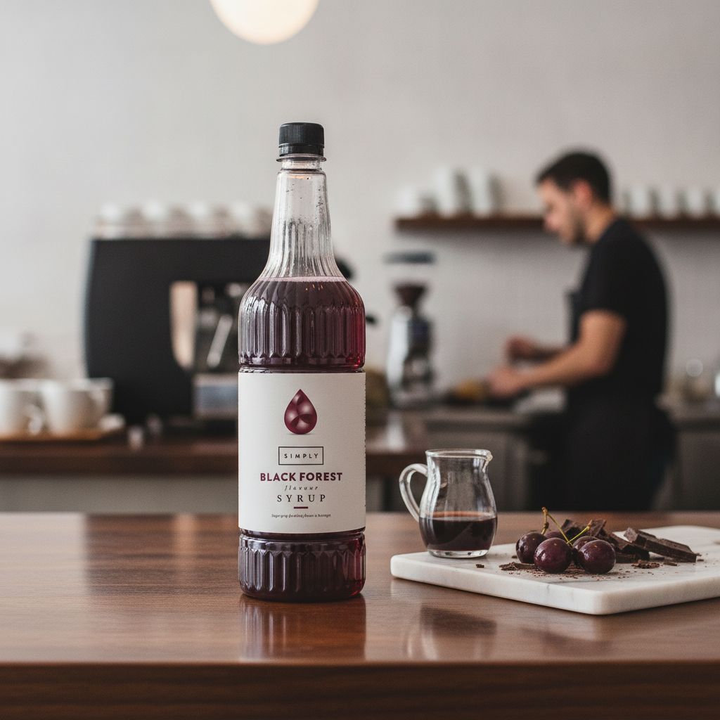 Purple Black Forest Syrup 1L for Coffees & Desserts