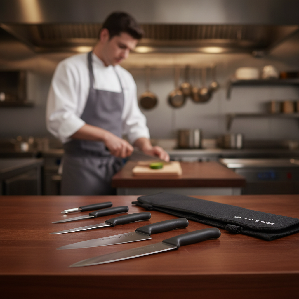 German Stainless Steel 6-Piece Knife Set for Culinary Use