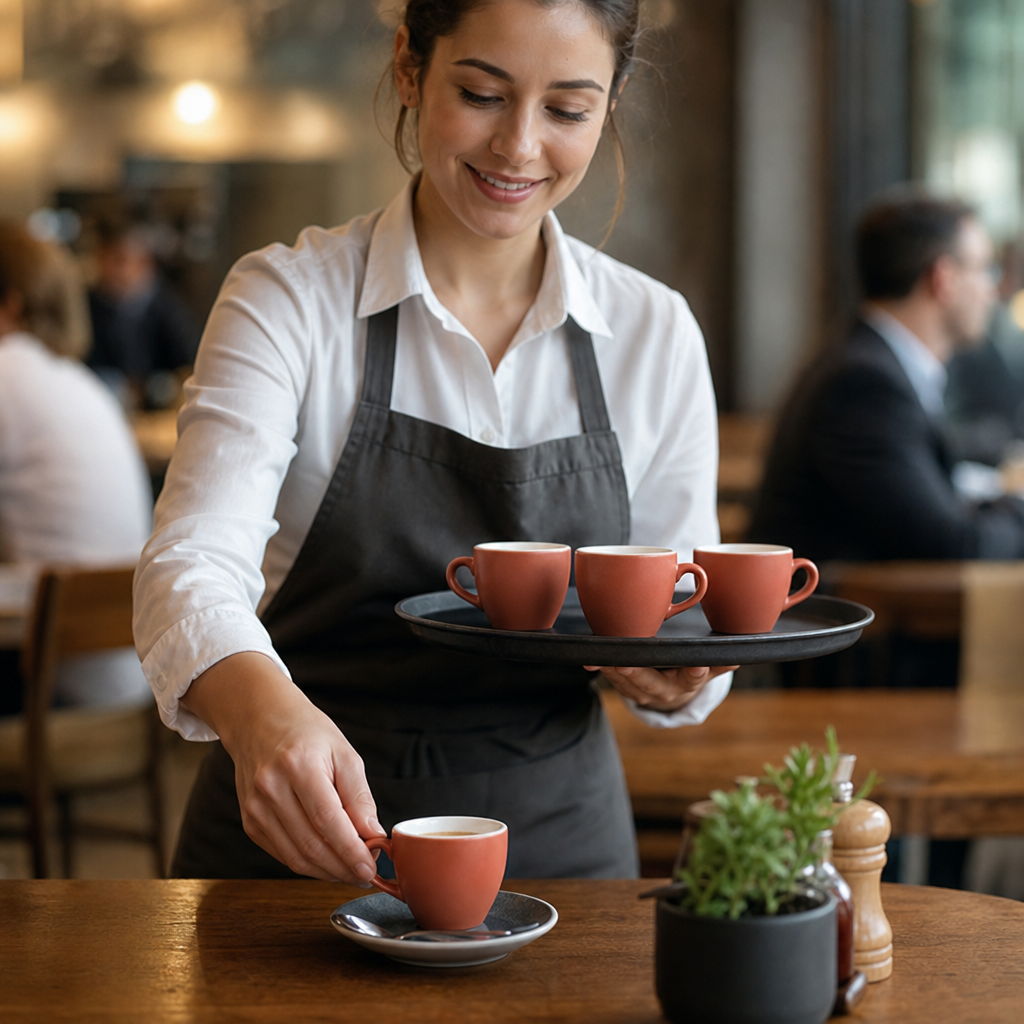 Tulip Cups Paprika 100ml Ceramic for Coffee Service (Pack of 12)