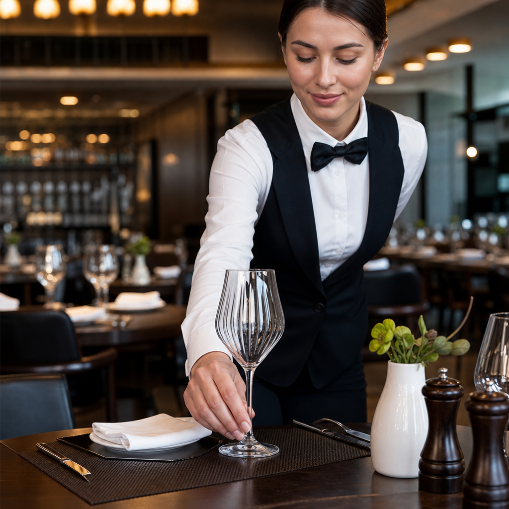 Crystal Glass Large Wine Glasses 550ml for Restaurants (Pack of 12)