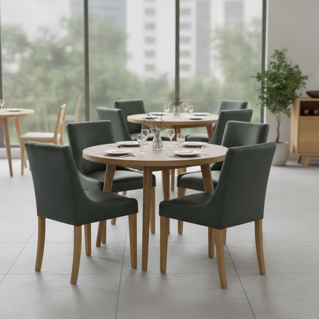 Rubber Wood Bath Dining Chair 870x460mm for Restaurants & Cafés (Pack of 6)
