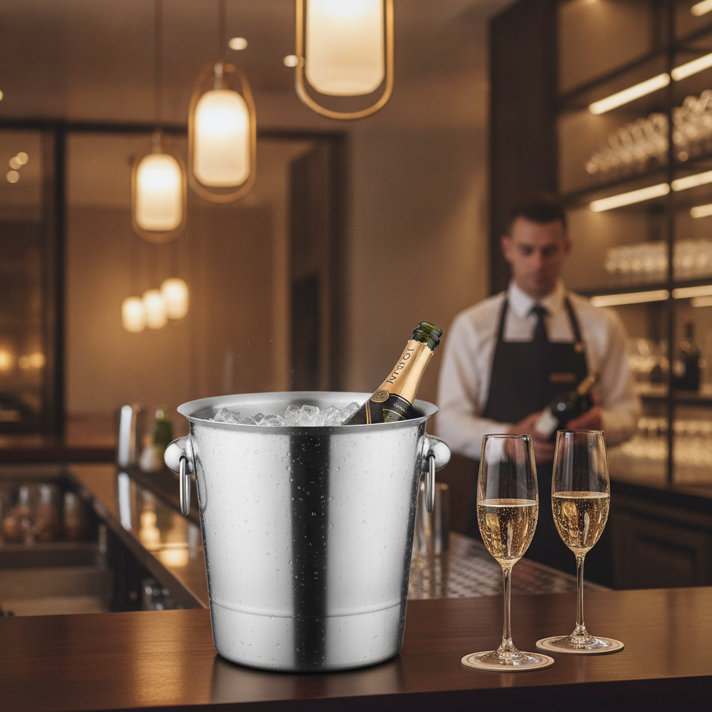 Stainless Steel Wine and Champagne Bucket 3.78L for Entertaining