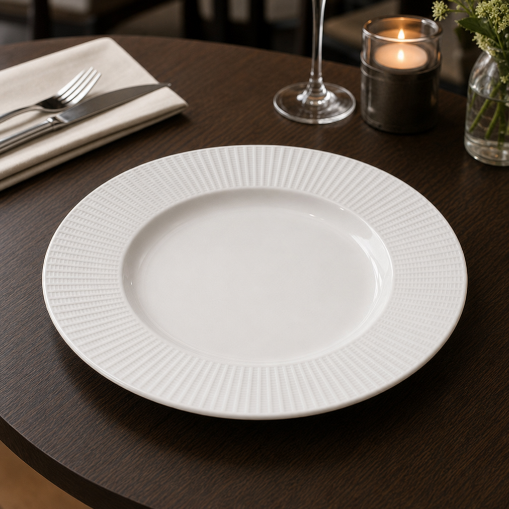 Rim Plates 230mm Porcelain for Busy Kitchens (Pack of 24)