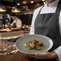 Round Coupe Plates Grey Vitrified Ceramic for Restaurants & Cafés (Pack of 12)