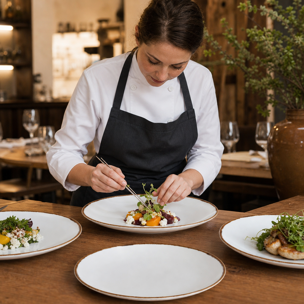 Coupe Plates 260mm Natural Porcelain for Farm-to-Table Dining (Pack of 12)