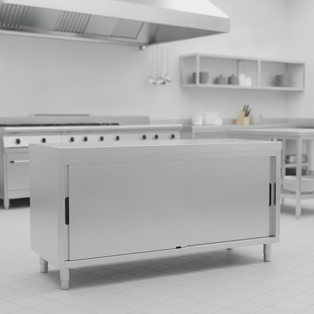 Stainless Steel Floor Standing Cupboard 900x1800mm for Kitchen Storage