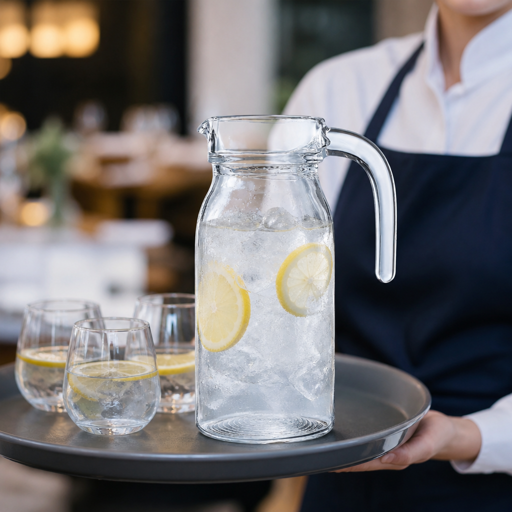 Glass Spring Jug 750ml for Serving Drinks (Pack of 6)