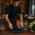 Alumina Bowls 180mm Black Vitrified Ceramic for Dining (Pack of 12)