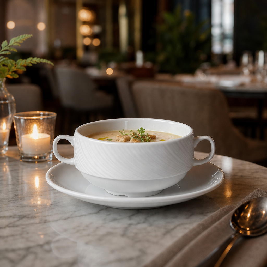 Spyro Handled Soup Cups 285ml for Restaurants & Cafés - Pack of 36