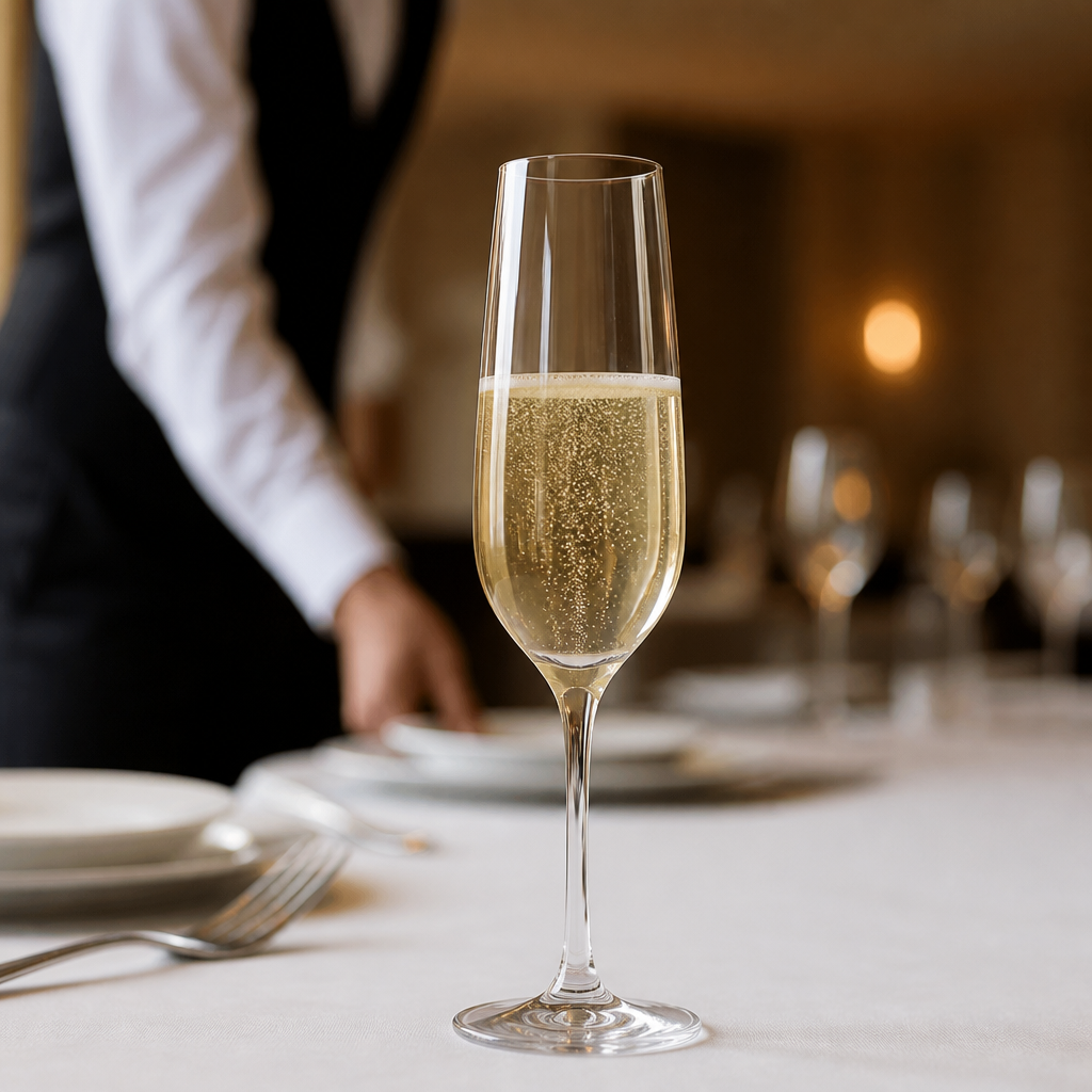 Glass Champagne Flutes 200ml for Bars & Restaurants (Pack of 24)