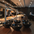 Melamine Black Round Mini Bowl 20ml for Buffet Service