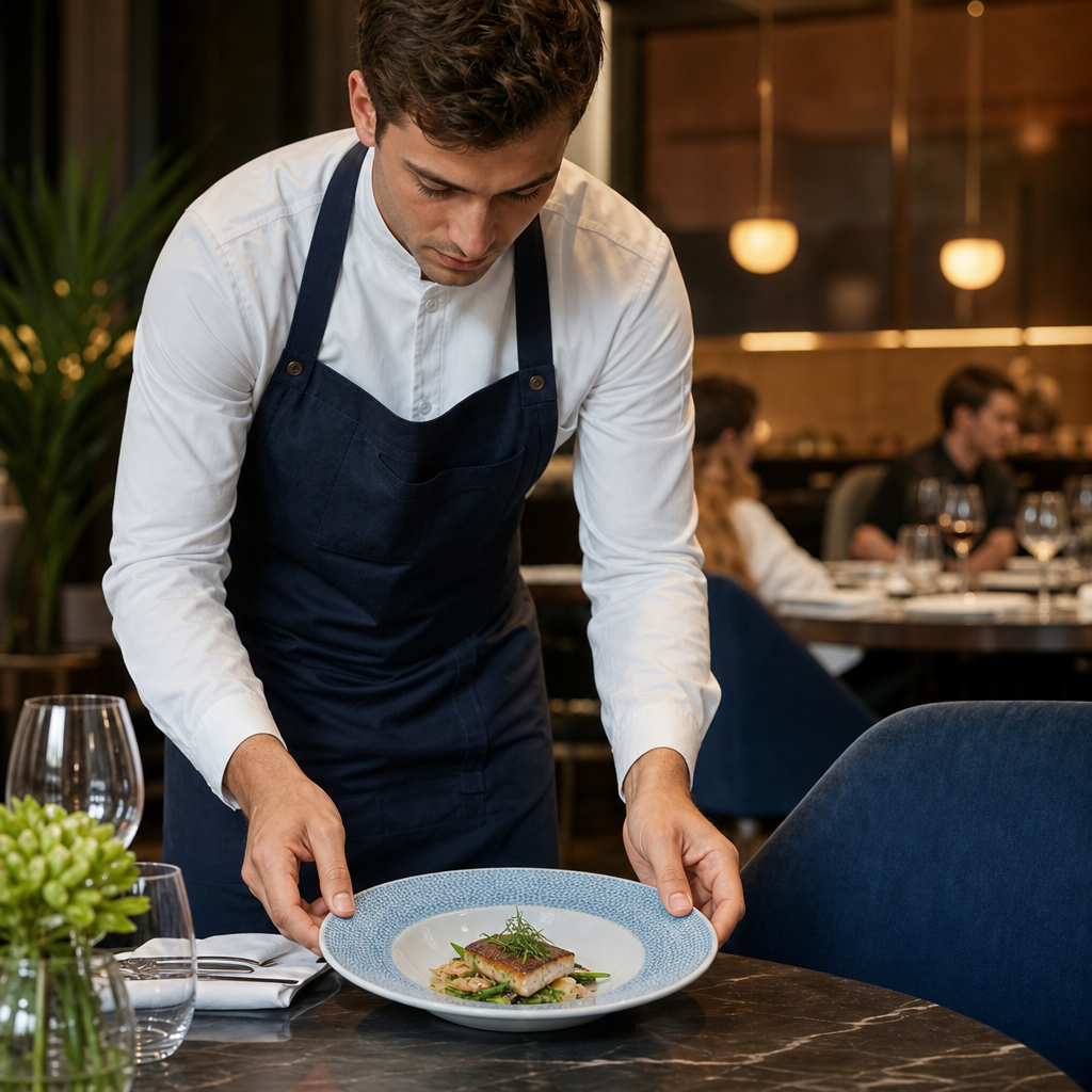Deep Coupe Plates 255mm Blue Porcelain for Dining (Pack of 12)