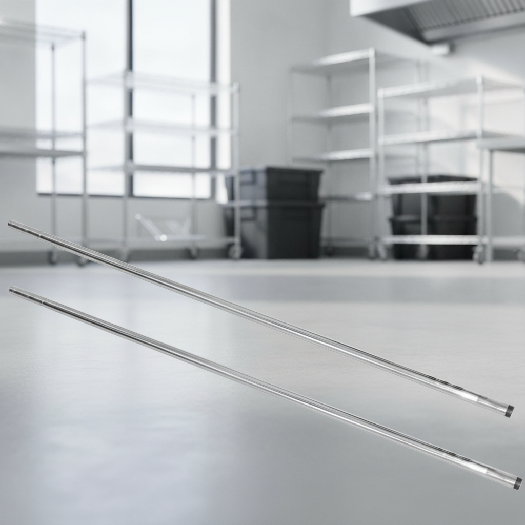 Chrome Upright Posts 1270mm for Custom Shelving (Pack of 2)