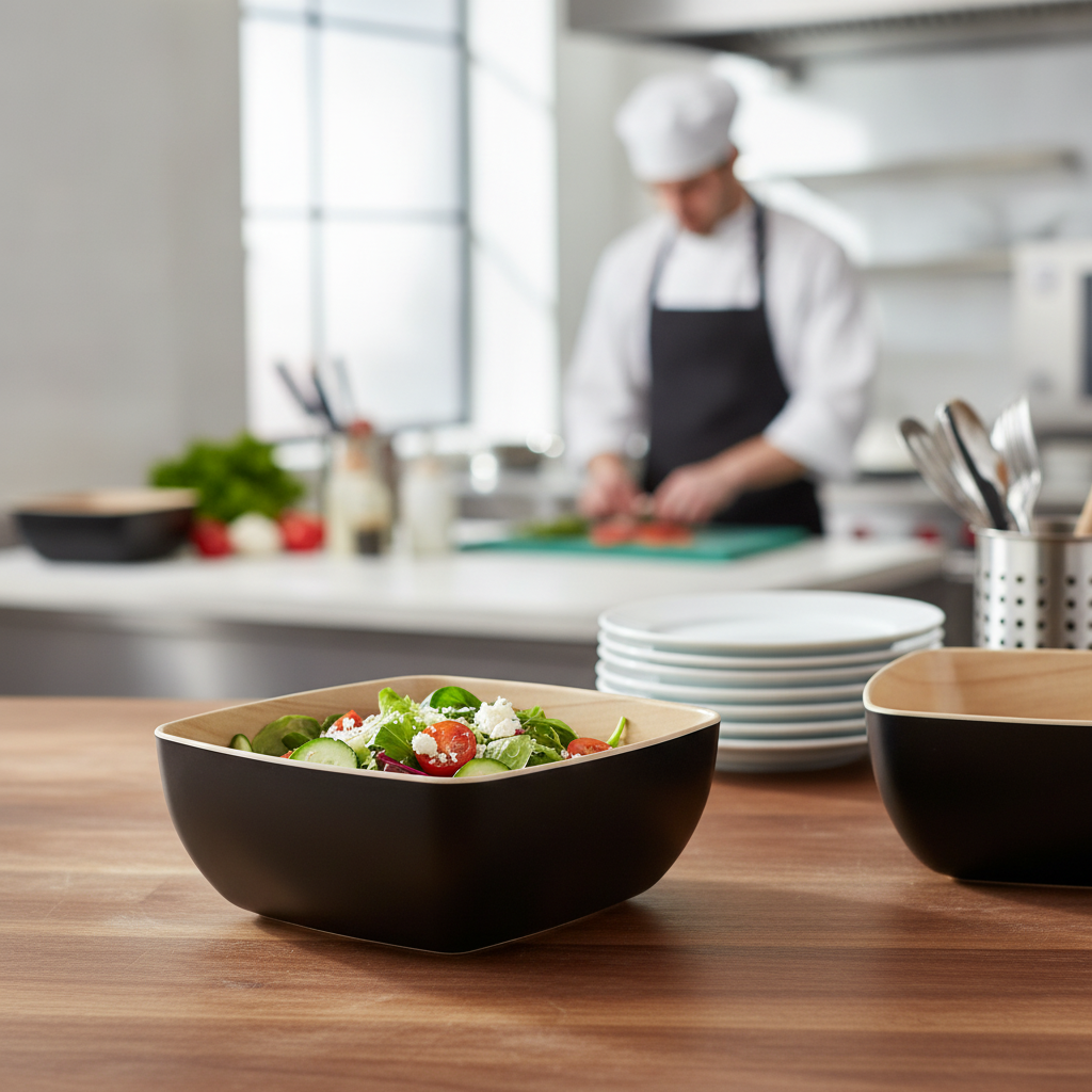 Melamine Black and Brown Bowl GN1/6 for Catering