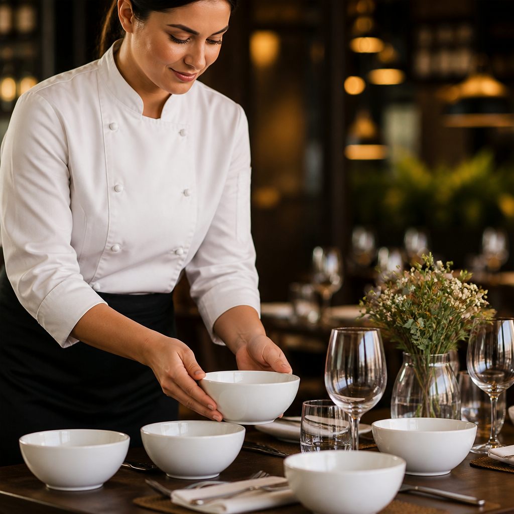 Deep Bowls 115mm Fine Bone China for Dining & Entertaining (Pack of 6)