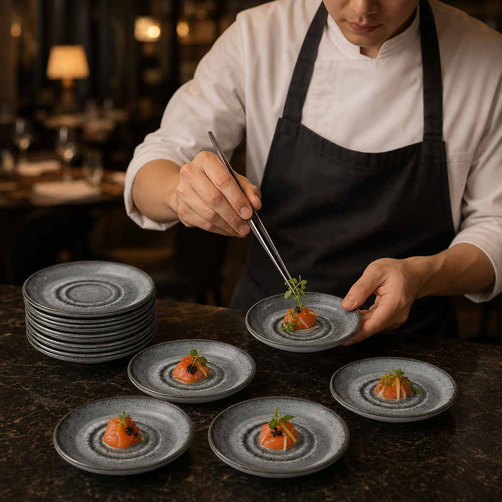 Saucers 125mm Smoke Grey Porcelain for Elegant Dining (Pack of 12)