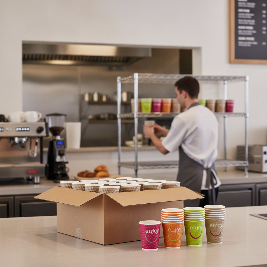 Paper Double Wall Disposable Hot Cups 455ml for Cafés & Takeaways (Pack of 560)