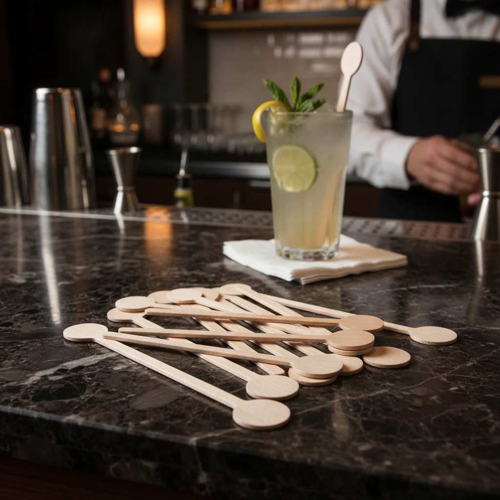 Wooden Cocktail Stirrers 100mm for Stylish Drink Presentations (Pack of 100)