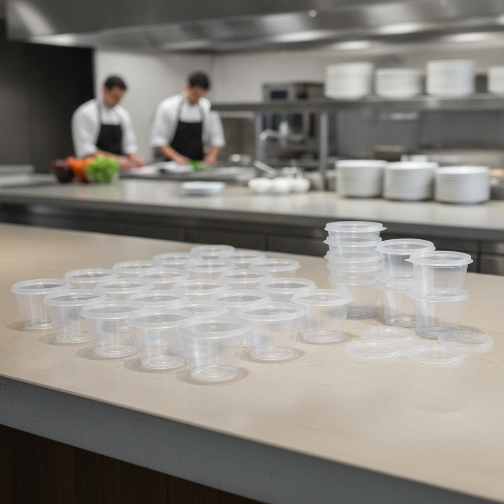 Clear Polypropylene Portion Pots 100ml for Takeaway Orders (Pack of 50)