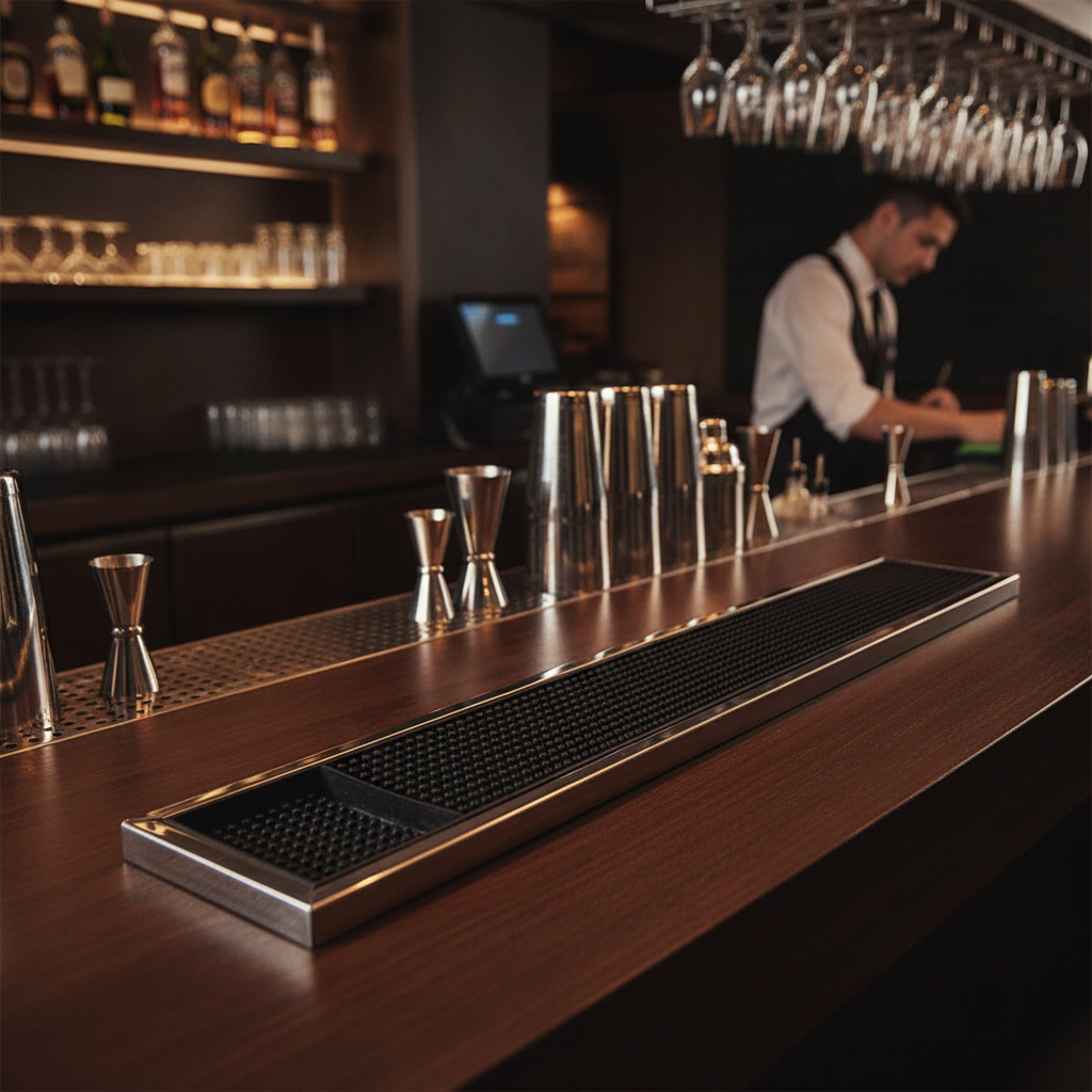 Stainless Steel Bar Mat 600mm for Cocktail Bars