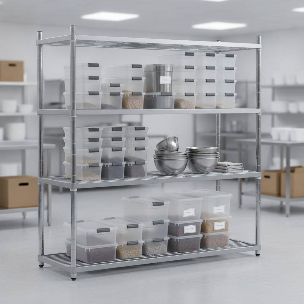 Mild Steel Nylon Coated Wire Shelving Unit 1700mm for Storage Solutions