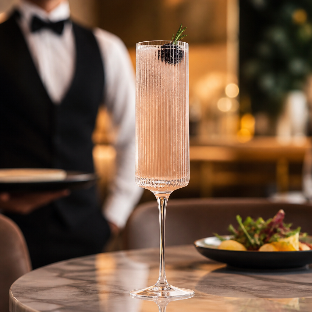 Glass Champagne Flutes 200ml for Cocktails (Pack of 6)