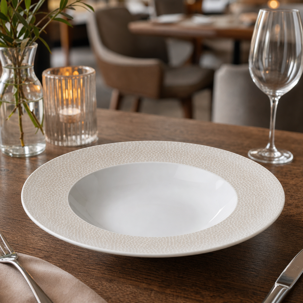 Isla Spinwash Sand Wide Rim Bowls 279mm for Elegant Dining