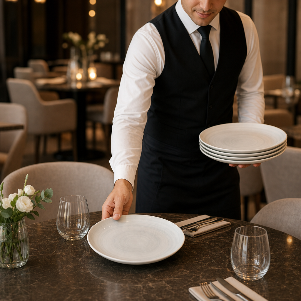 Coupe Plates 260mm Vitrified Ceramic for Dining Tables (Pack of 12)