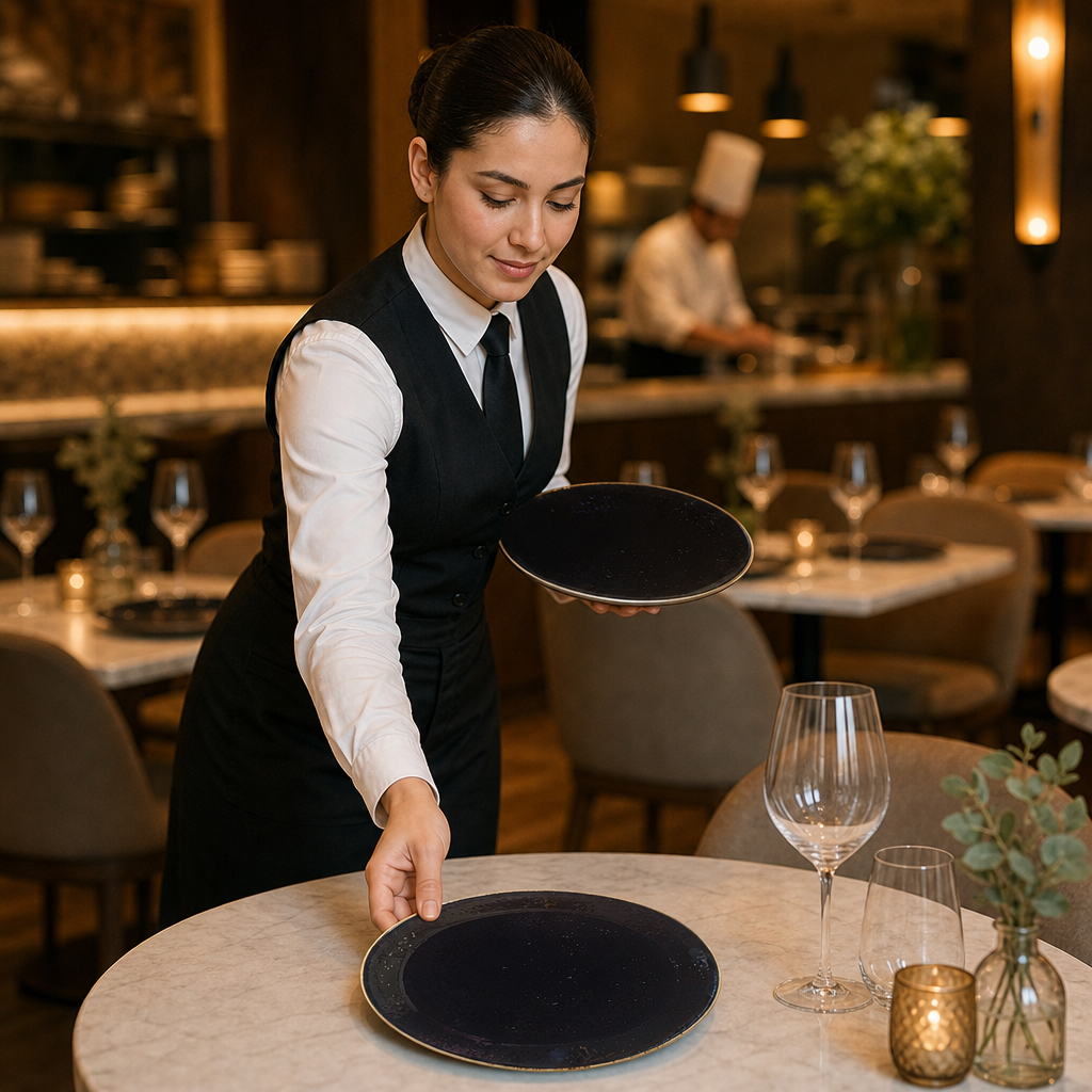 Coupe Plates 253mm Black Porcelain for Dining Experiences (Pack of 24)