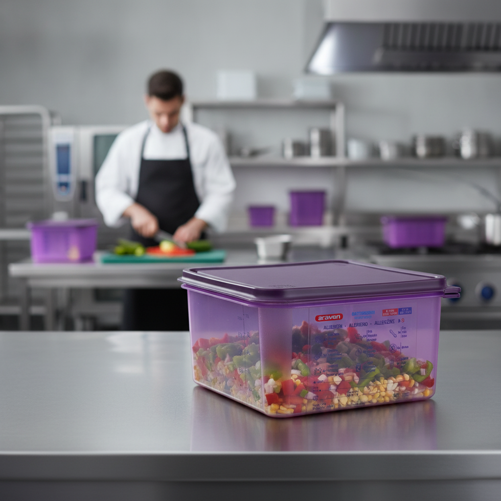 Polypropylene 1/2 Gastronorm Food Container 10L for Allergen Management