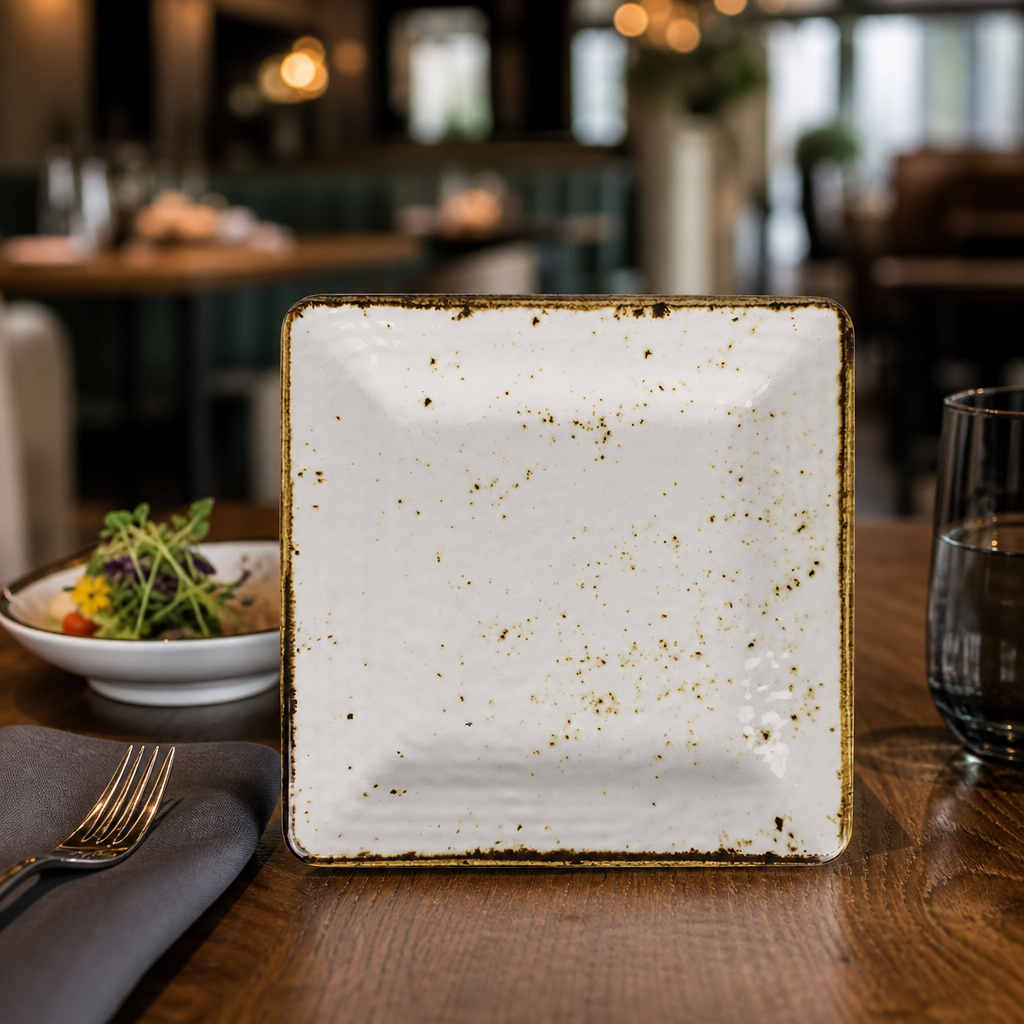 Square Plates 127mm Melamine for Cafés & Buffets (Pack of 6)