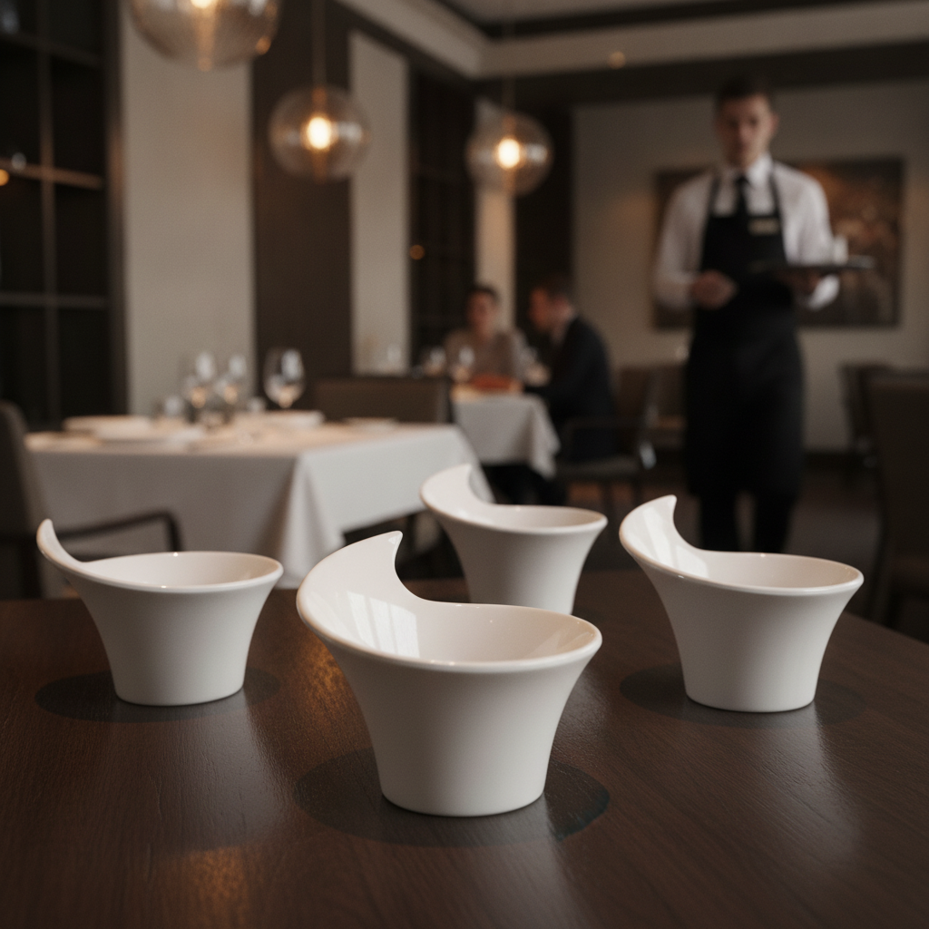Recycled PET White Bowl 70ml for Stylish Table Settings